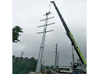 河北钢制电杆 专业生产厂家 电力钢杆 电力钢管杆