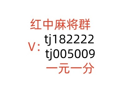 同城1元1分红中微信麻将群行业领先