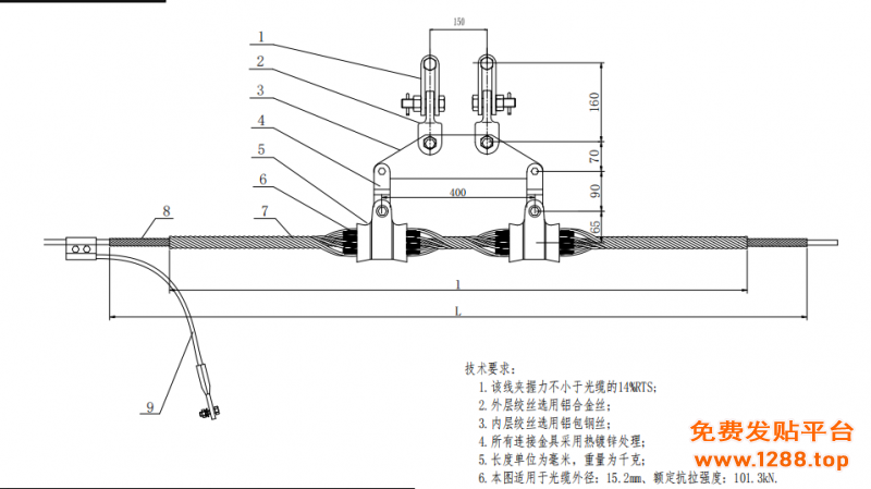 双挂点双悬垂OPGW线夹